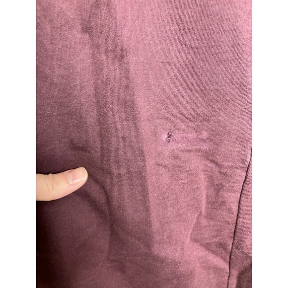 Karyn Seo Lounge Pants Womens Large Maroon Floral Embroidered FLAWED - Picture 3 of 11